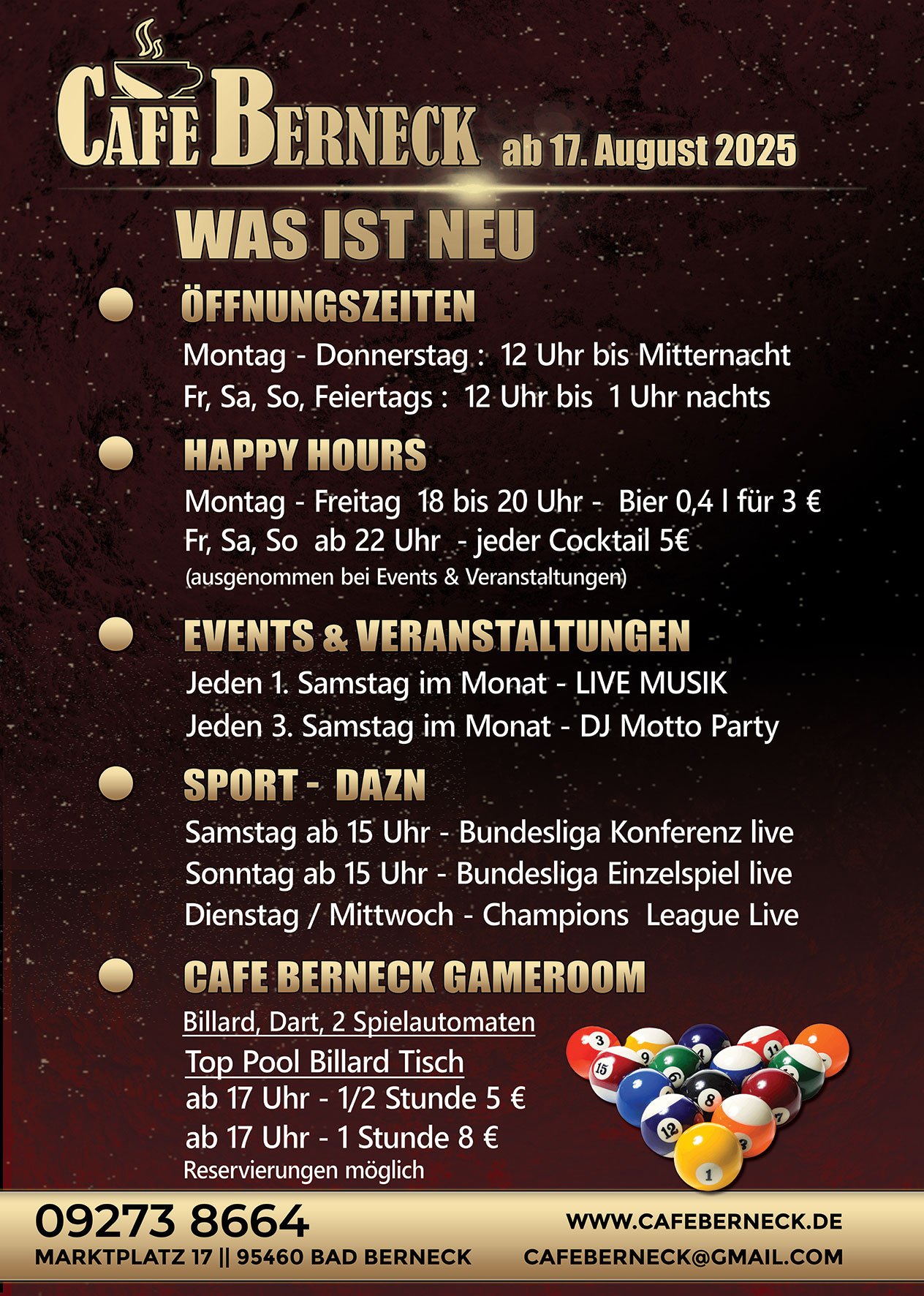 Neues vom Cafe